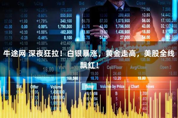 牛途网 深夜狂拉！白银暴涨，黄金走高，美股全线飘红！